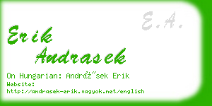 erik andrasek business card